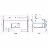 Vitrine refrigerada - 1880x975mm - 175L - +2 a +8°C