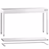 Edelstahl Arbeitstisch PREMIUM - 1600x700mm - mit Grundboden & Verstrebung