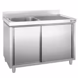 Spoelkast PREMIUM - RVS - 1400x700mm - met 1 spoelbak links