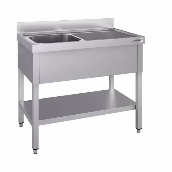 Sink unit ECO - 1200x600mm - with undershelf & 1 basin on the left