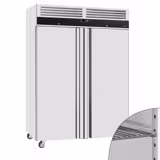 Szafa chłodnicza ze stali nierdzewnej ECO - GN 2/1 - 1400L - 1480x830mm - 2 drzwi - chłodzenie wentylowane; zamek - Na Wielka Brytania