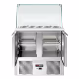 Saladette ECO - 900mm - 2 Türen - mit hohem Glasaufsatz für 2x GN 1/1 & 3x GN 1/6