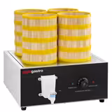 Commercial dumpling & dim sum steamer - 2.5 kW - manual - incl. 16 bamboo baskets & 4 lids