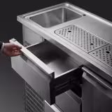 Hűtött bárpult PREMIUM PLUS - 1550x700 mm - 1 ajtó & 3 fiók