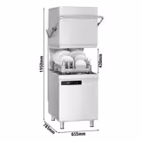 Máquina de lavar loiça de cúpula de parede dupla - Digital - 7,1kW - incl. amaciador de água 12L - com bombas doseadoras de detergente e abrilhantador e bomba de drenagem