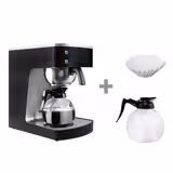 Filter koffiezetapparaat - 1,8 liter - 2 kW - met 2 warmhoudplaten - incl. 2 glazen kannen