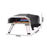 (2 pcs) Portable Outdoor Gas Pizza Oven - for Ø 30cm (12") pizza - up to 500°C - incl. Waterproof carry bags & 2 pizza stones