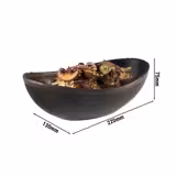 (6 stuks) Kom - MARONE - Melamine - 0,6 liter - 220x130mm - Zwart/Bruin