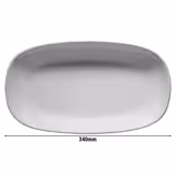 (12 pcs) ENTITY | Kebab Platter - oval - Porcelain - 340x150mm - White