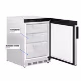 Minijääkaappi ruostumaton teräs PREMIUM - 200 l - 1 ovi - oven sisäpinta muovia