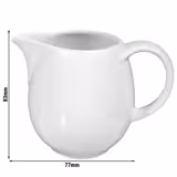SELTMANN WEIDEN | Porcelain Milk Jug – 230 ml - White - Meran Basic - High-Gloss - Extra-Robust