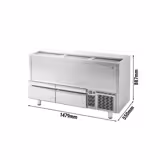 Arcón refrigerador para bebidas 445 litros - con 2 cajónes