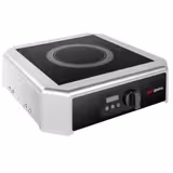 Commercial Tabletop Induction Hob Single Zone 3.5 kW - Touchpad + Knob - Digital LED Timer - 10 Levels 500 W-3.5 kW - 455 mm Depth