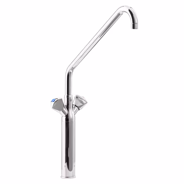 Enkelgats mengkraan - met 1-gats monobloc, tafelmodel, zwenkuitloop, 2-knops, G1/2, debiet 18l/min - 350mm