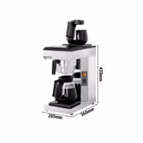 Filter coffee maker - 1.8 liters - 2.39 kW - with 2 hot plates & thermokinetics - incl. 2 glass jugs