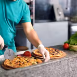Banco pizza refrigerato PREMIUM PLUS - 1490x700mm - con 2 porte - piano in granito