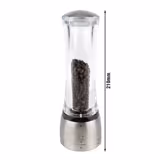 (6 pieces) PEUGEOT | DAMAN - Pepper Mill - u'Select - Stainless Steel/Acrylic - Height: 210mm