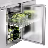 Mostrador refrigerado ECO - 1795x700mm - de trabajo con alzatina - 3 puertas - GN 1/1 - refrigeración ventilada