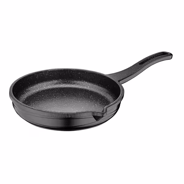 Stekpanna - Gjuten aluminium - Ø 14 cm - Höjd: 28 mm - non-stick - passar alla hällar inkl. induktion - svart