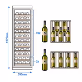 Nevera para vino - 1 zona climática - 160 litros - máximo 58 botellas