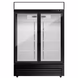 Vitrine réfrigérée à boissons - 1295mm - 880 L - 2 portes vitrées - éclairage LED - thermostat numérique - Noir - +2 à +8 °C