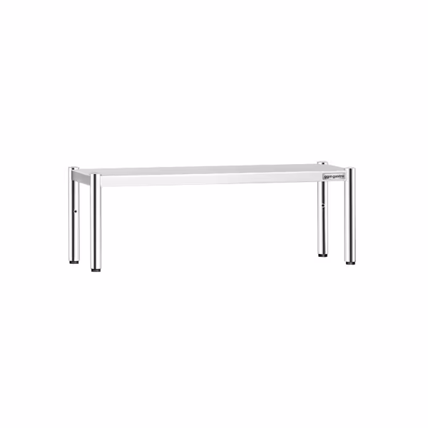 RVS etagère - enkel - 1400x370mm - in hoogte verstelbaar