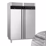 Upright Fridge Stainless steel PREMIUM - GN 2/1 - 1200L - with 2 doors