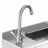 Lavamani & lavatoio - Acciaio inox - con Rubinetto miscelatore, Dispenser per sapone, Alzatina, 1 vasca