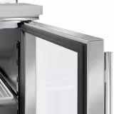 Commercial Saladette Counter PREMIUM - 1368mm - 288L - 3 glass doors - with glass canopy for 4 x GN 1/1