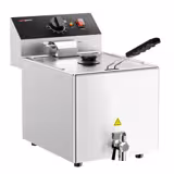 Frituurpan - 12 liter - 3,25 kW - mechanische bediening - met aftapkraan