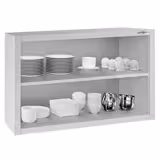 Dulap de perete din oțel inoxidabil ECO - 800mm - fără ușă cu balamale - 650mm înălțime