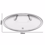 WMF Fusiontec Mineral - Glazen deksel - Ø 240mm