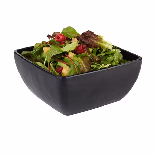 (6 Stück) Schale - SLATE - Melamin - 1,5 Liter - 190x190mm - Schwarz