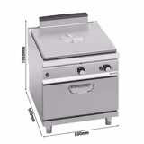 غاز موقد وفرن تجاري - 20.8 kW - يشمل فرن غاز ثابت - 7.8 kW