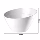 (6 adet) Kase - BALANCE - Melamin - 5L - yuvarlak - Ø300mm - Derinlik:195mm - Beyaz