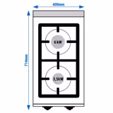 Set Üstü Gazlı Ocak ENDÜSTRİYEL - 9,5kW - 2 Brülörlü