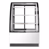 Commercial Curved Glass Pastry Display Counter – 900 mm - Mirror Front - +2 to +10°C - 3 Shelves