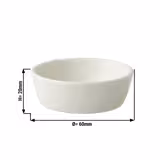 (12 ks) Miska Lux - Porcelán - čtvercová - 60x60 mm - stohovatelná - vhodná do myčky - vhodná do mikrovlnky - slonovinová