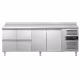 Koelwerkbank ECO - 2230x700mm - met 2 deuren - 4 lades - met opstand