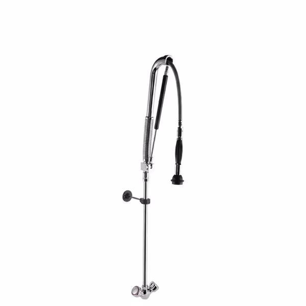 Monobloc pre-rinse spray unit 9000 - wall-mounted - with single-lever mixer tap, swivel spout, spray gun, flexible hose & wall bracket included - height 1120mm
