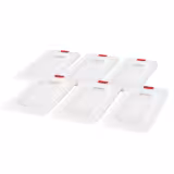 (6 stuks) Polypropyleen GN-deksel GN 1/9 - melkwit - 176x162mm - Hoogte: 13mm