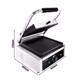 Piastra panini professionale - 2,0kW - piastre: rigate sopra e sotto - Superficie di cottura: 270x255mm