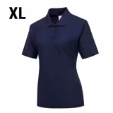 Women’s Cotton Polo Shirt - Navy - Size: XL