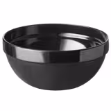 (6 adet) Kase - Melamin - CASUAL MAXI - 0,5L - yuvarlak - Ø140mm - Derinlik:65mm - Siyah