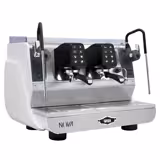WEGA | Nova – Machine à expresso à porte-filtre – 2 groupes – 3,95 kW – avec 2 mousseurs à lait & eau chaude – tactile – Blanc