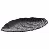 (6 pz) Vassoio da servizio GLAMOUR - Melamina - 250x155mm - Altezza: 15mm - Nero - impilabile