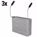Pasta Basket Set 700 Series - 3x 290x105x200mm - 2.4kg - Stainless Steel - GN 1/3 - with rounded edges - 3x GN 1/3