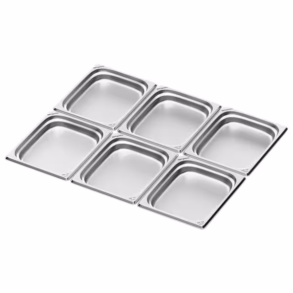 (6 stuks) RVS GN-bak GN 1/2