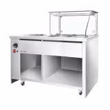 Deep Frying Table for Donuts/Lokma - 1400x700x850-1320mm - 25L - Stainless Steel
