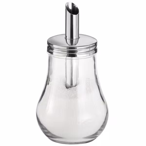 (6 peças) Distribuidor de açúcar - vidro - 250 ml - com tubo de dosagem
